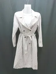◇ COUP DE CHANCE クードシャンス 綺麗め フォーマル 生地薄め 長袖 トレンチコート サイズ34 グレー レディース E  【1304120041097】のサムネイル