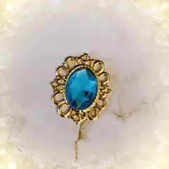 ブローチ　ブルー　エルサ　アナと雪の女王　ジャスミン　風　コスプレ　ドレス用