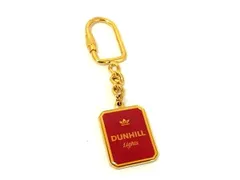 ■美品■ dunhill ダンヒル キーホルダー チャーム レディース メンズ ゴールド系×レッド系 DI6533