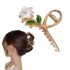 【数量限定】韓国 大人 人気 大きめ 女性 クリップ 髪留め 通勤 ヘアアクセサリー シンプル ヘアアクセサリー オフィス ヘアクリップ 髪留め バンスクリップ 髪飾り (白色) HAPVITAL