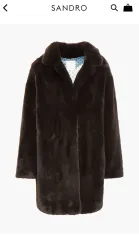 【SANDRO】フェイクファー コート SANDRO フェイクファー コート | THE OUTNET (アウトネット)