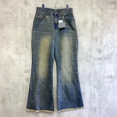 nui nullu ヌイヌル　ヴィンテージライクフレアデニムパンツ　ブルー　レディース　Sサイズ