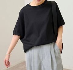 FRAMeWORK フレームワーク スムースコクーンプルオーバー 24年製 Tシャツ カットソー シンプル 無地 ゆったり 24-070-220-7672-2-0 黒 ブラック フリーサイズ レディース 夏 ゴーゴー古着マルイ北千住店 2 No.193