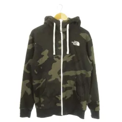 ザノースフェイス THE NORTH FACE ノベルティリアビューフルジップフーディ ジャケット パーカー スウェット カモフラ 迷彩柄 ロゴ 裏起毛 M 緑 カーキ NT62131 /AO13 ■GY18
