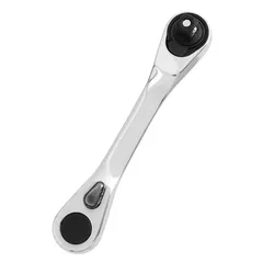 Bestgle ラチェットハンドル 差込角6.35mm 板ラチェット ユニバーサル 両首振ラチェットめがねレンチ フレックスラチェットレンチ コンビネーションレンチセット コンビセット 両用ヘッド ス