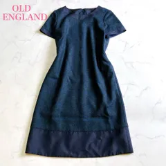 美品 オールドイングランド ロングワンピース ウール チェック 36 S