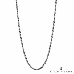 ライオンハート スモール シルバー チェーンネックレス ロープ シルバー925 いぶし仕上げ 50cm ロープチェーン メンズ ブランド  だけ のみ チェーン ネックレス