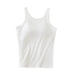 ブラトップ タンクトップ カップ付き レディース リブ編み Uネック しっかりした生地 パッド付 オシャレ 上品 さらさら シンプル 無地 ストレッチ 黒 白 rr-035