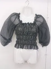 ◎ 未使用 SPIRALGIRL シースルー ギャザー ブラウス 09062のサムネイル