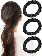 Utukky シルク ヘアゴム シュシュ オシャレ 大人 天然シルク100％ 跡がつかないヘアゴム 髪ゴム おしゃれ ヘアアクセサリー 髪飾り 静電気防止 プレゼント 3個セット