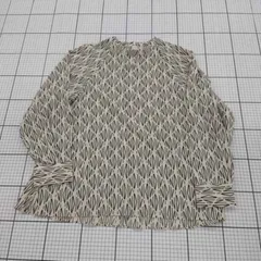 ◇ Θ INDIVI インディヴィ ロゴプリント 長袖 ブラウス カットソー サイズ38 ライトベージュ系 レディース E  【1508060012302】