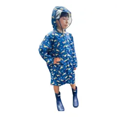 ☆ ブルー×イヌ ☆ XL120-130cm) ☆ sy7005 キッズレインコート レインコート キッズ ランドセル対応 男の子 女の子 レインポンチョ おしゃれ レインウェア 合羽 カッパ 小学校 小学生 通園 通学 幼稚園 保育園 子供 こども