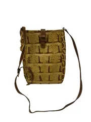 RE212 伊太利屋　イタリヤ　レザー　ショルダーバッグ　ベージュ　レディース