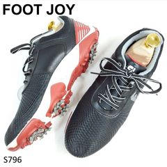 フットジョイ　ゴルフシューズ　スパイク　防水　ブラック　5M　レザー　メッシュ