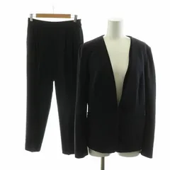 グリーンレーベルリラクシング ユナイテッドアローズ green label relaxing セットアップ 2点セット 上下 スラックスパンツ テーパード ノーカラージャケット 40 ネイビー 3514-147-1606 3522-147-1290 /NQ