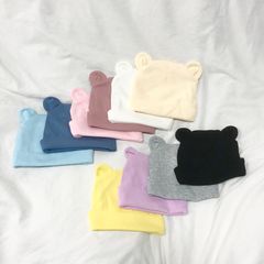 【2点set】ベビーくまみみ帽子 コットンキャップ 赤ちゃん 新生児