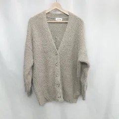 ◇ ⊇ Alma Design シャギー 長袖 ニットカーディガン サイズM グレー レディース E  【1502030027402】