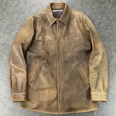 International Gallery BEAMS Real Leather Jacket Brown インターナショナルギャラリー ビームス 本革 リアルレザー レザージャケット ブルゾン ブラウン 牛革 メンズ Lのサムネイル