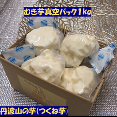 丹波産 むき芋 真空パック 夏のクール便 さっぱりと つくね芋 山の芋 1kg (3～5個) お手軽 カンタン ロスなし