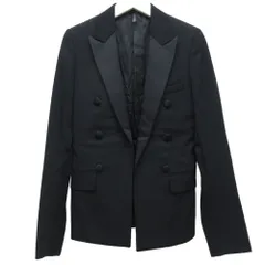 クリーニング済 美品 05SS Dior HOMME ディオールオム エディ期 ウール スモーキングジャケット タキシードジャケット 40 ブラック  メンズ 古着 中古 USED - メルカリ