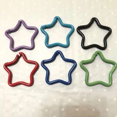 B 星 カラビナ キーホルダー キーリング 1個