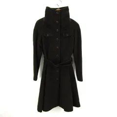 セオリー ロングコート スタンドカラー アンゴラ混 ベルト付き アウター 日本製 レディース 2サイズ ブラウン theory 【中古】