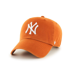 【新品・未使用】'47 6PANEL CAP (Yankees CLEAN UP) B.ORANGE フォーティーセブン 6パネルキャップ (ヤンキース) ダークオレンジ