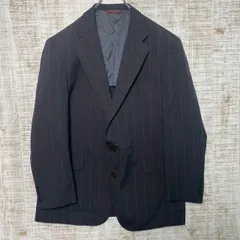 CHAPS RALPH LAUREN チャプスラルフローレン　メンズ　アウター　テーラードジャケット　シングル　長袖　2ボタン　ピンストライプ　背抜き　グレー　表生地毛100％　フォーマル　ビジネス　シンプル　s205h123
