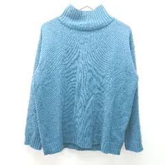◇ ANTIQUA アンティカ 綺麗め アクリル素材 編みニット 長袖 ニット サイズF ブルー レディース E  【1304210003844】のサムネイル