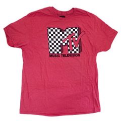 Tシャツ MTV Checkered Logo Red【MTV ミュージック】ビンテージ　デッドストック