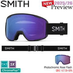 25-26 スミス プレビュー ブラック SMITH PREVIEW BLACK CP PHOTOCHROMIC ROSE FLASH - スキー スノーボード ゴーグル 25-26-GG-SMT
