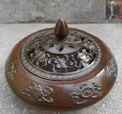 銅細工 八仙薫香炉 香炉 香道具 装飾品 工芸品 美術品 置物