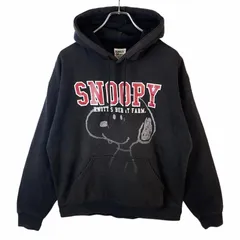 ピーナッツPeantusスヌーピーSNOOPYプルオーバーパーカーフーディ黒ブラックキャラ物キャラクターvintageヴィンテージ41001