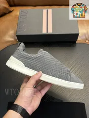 値下げ！（新品未使用）Z ZEGNA ダークブルースニーカー 箱付き定価10万円 値下げ！（新品未使用）Z ZEGNA ダークブルースニーカー 箱付き