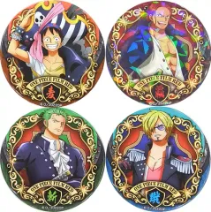 【中古】バッジ・ピンズ 集合 輩缶バッジ4個セット 「ワンピース FILM RED」 グッズ付きムビチケ前売り券特典 セブンネットショッピング限定