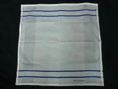 ■美品■ YVESSAINTLAURENT イヴサンローラン スカーフ ハンカチーフ レディース メンズ ライトベージュ系×ブルー系 DF2239