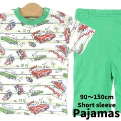 【Beeth is Meets/半袖パジャマ】くるま柄 グリーン みどり 半袖パジャマ 202801-51