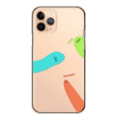 iPhone12 Pro Max ケース カバー アイフォン12 プロマックス スマホケース ハードケース ニコちゃんマーク にこちゃん かわいい スライム カラフル 面白い 個性的 透明ケース カラー07