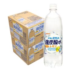 サンガリア 伊賀の天然水 強炭酸水 レモン 1000ml (1L) ×2ケース/24本