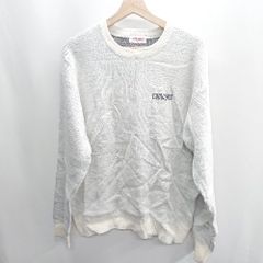 ◇ ⊇ CONVERSE ロゴ刺<!-利用不可文字-!> バックロゴ 長袖 ニット セーター サイズM ライトグレー ブラック アイボリー メンズ レディース E 【1409240032571】