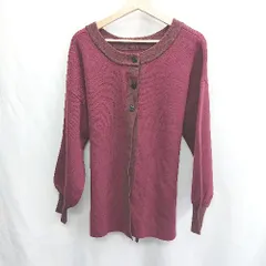 ◇ ⊇◎ HARE ハレ ニット 長袖 カーディガン サイズF ワインレッド レディース E  【1502060005111】