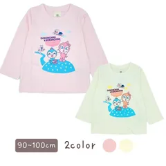 アンパンマン　ドキンちゃんコキンちゃんお花畑柄長袖Tシャツ　EA3429