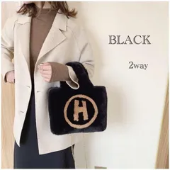 ファーバック 2way 可愛い ロゴ チェーン付き　かわいい