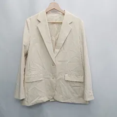 ◇ Θ UNIQLO ユニクロ 肌触り良好 長袖 感動ジャケット サイズL ベージュ系 レディース メンズ E  【1504210008799】