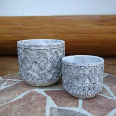 🩶シャビーなポット2点セット