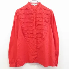 ランチェッティ LANCETTI ヴィンテージ シャツ ブラウス レース レッド系 x934058のサムネイル