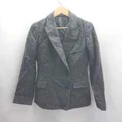 ◇ ⊇ THE SUIT COMPANY ザ スーツカンパニー 長袖 ウールジャケット サイズ38 ダークグレー レディース E  【1503310007428】