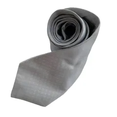 FENDI フェンディ ネクタイ 水色 シルバー 光沢 菱形 総柄 シルク