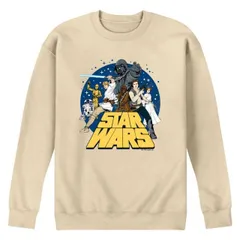 【送料無料】 スター ウォーズ メンズ Tシャツ トップス Men's Star Wars Retro Group Crew Fleece Sweatshirt Cream