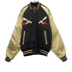 ホシヒメ 刺繍 中綿 スカジャン F ブラック Hoshihime メンズ 古着 【231124】